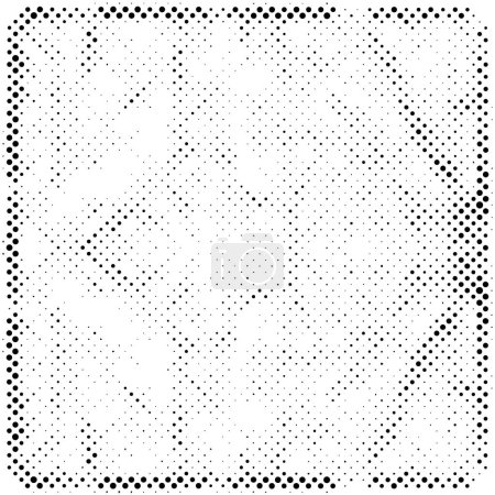 Illustration for Abstract halftone black and white dots texture background. - Royalty Free Image