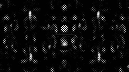Ilustración de Medio tono negro y blanco puntos textura fondo. Textura abstracta manchada - Imagen libre de derechos