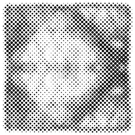 Illustration for Abstract halftone black and white background. - Royalty Free Image