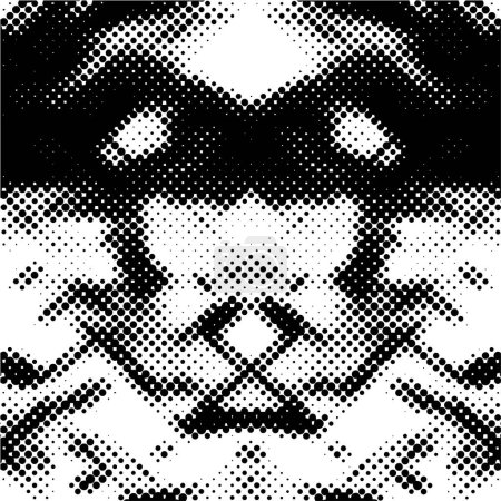 Illustration for Halftone Dotted Grunge Texture. Light Distressed Background with Halftone Effects. - Royalty Free Image