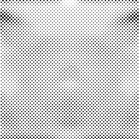 Téléchargez les illustrations : Fond grunge noir et blanc avec points, illustration vectorielle - en licence libre de droit