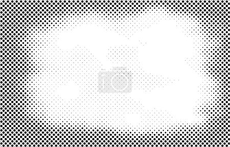 Ilustración de Textura monocromática con puntos. Fondo blanco y negro de medio tono. - Imagen libre de derechos