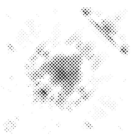 Ilustración de Grunge medio tono vector de fondo. Textura vectorial de puntos de medio tono. Gradiente medio tono puntos fondo en el estilo de arte pop. Textura de patrón blanco y negro. Fondo de angustia de impresión de tinta - Imagen libre de derechos