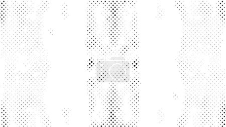 Illustration for Black and white dotted grunge geometric background - Royalty Free Image