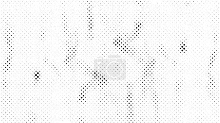Illustration for Black and white dotted grunge geometric background - Royalty Free Image