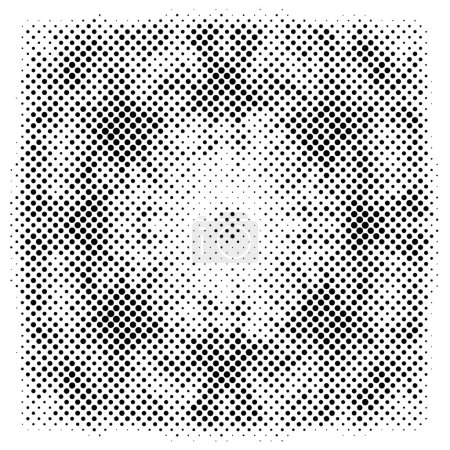 Ilustración de Textura grunge abstracta, fondo blanco y negro con puntos - Imagen libre de derechos