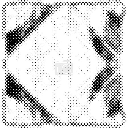 Téléchargez les illustrations : Noir et blanc pointillé fond géométrique grunge - en licence libre de droit