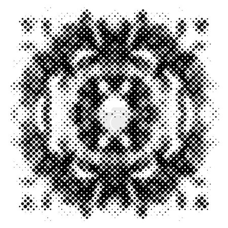 Ilustración de Mosaico de manchas negras sobre fondo blanco, ilustración vectorial - Imagen libre de derechos