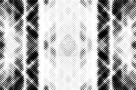 Illustration for Halftone and polka dot vector background. Black and white spotted abstract grunge overlay texture. - Royalty Free Image