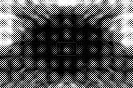 Téléchargez les illustrations : Fond de texture grunge noir et blanc avec des points - en licence libre de droit