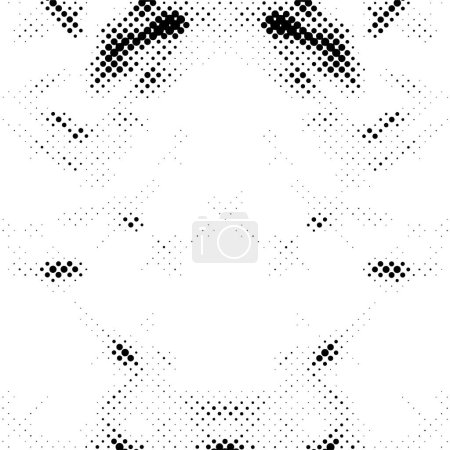 Photo for Grunge halftone vector background. Halftone dots vector texture. Gradient halftone dots background in pop art style. Black and white pattern texture. Ink Print Distress Background - Royalty Free Image