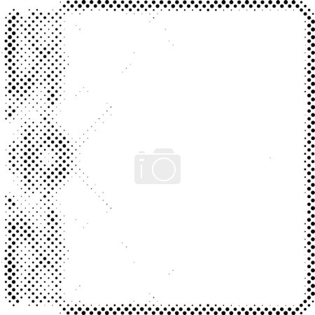 Ilustración de Fondo grunge punteado abstracto, blanco y negro - Imagen libre de derechos