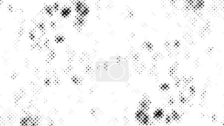 Illustration for Black and white dotted grunge background with space for text - Royalty Free Image