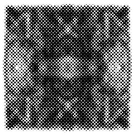 Illustration for Black and white monochrome background with dots - Royalty Free Image