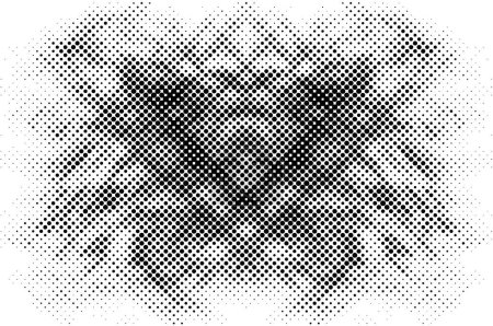 Téléchargez les illustrations : Fond abstrait pointillé noir et blanc, illustration vectorielle - en licence libre de droit