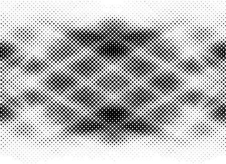Illustration for Black and white dotted abstract background, vector illustration - Royalty Free Image