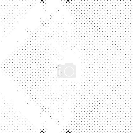 Illustration for Black and white dotted abstract background, vector illustration - Royalty Free Image