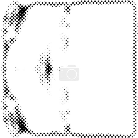 Illustration for Monochrome Grit  Abstract Grunge Halftone Vector Background - Royalty Free Image