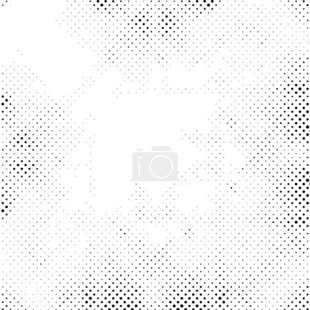 Illustration for Grunge Shadows Abstract Halftone Vector Background with Distressed Texture - Royalty Free Image