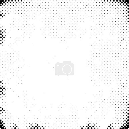 Illustration for Grunge Shadows Pattern, Halftone Vector Background with Distressed Texture - Royalty Free Image
