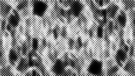 Ilustración de Patrón de sombras grunge, fondo vectorial de medio tono con textura angustiada - Imagen libre de derechos