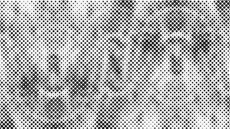 Ilustración de Patrón de sombras grunge, fondo vectorial de medio tono con textura angustiada - Imagen libre de derechos