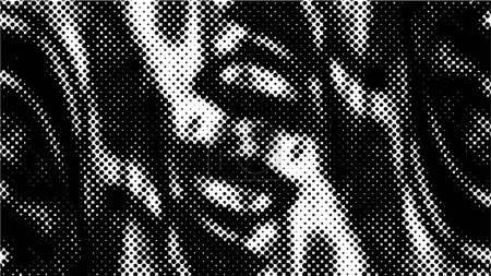 Ilustración de Textura de puntos angustiados, un fondo vectorial de medio tono grunge - Imagen libre de derechos
