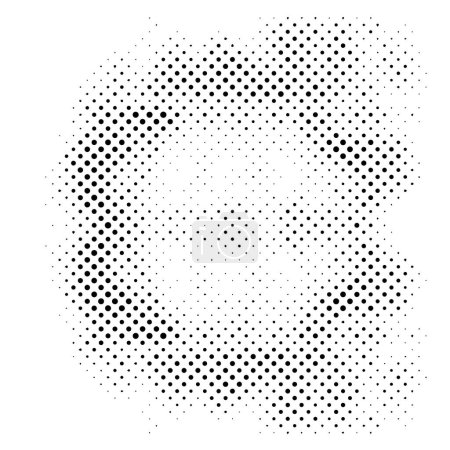 Illustration for Halftone dots vector texture. Gradient halftone dots background in pop art style. Black and white pattern texture. Grunge halftone vector background. - Royalty Free Image