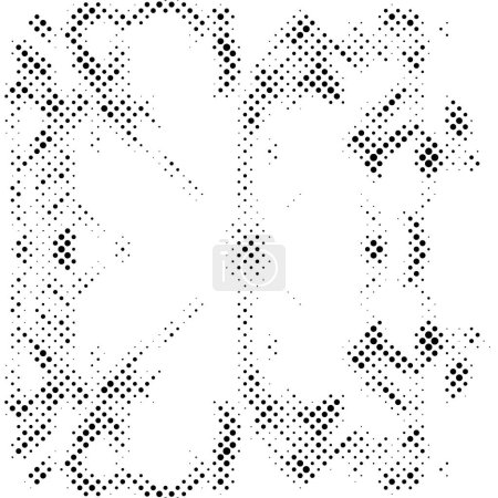 Ilustración de Textura Grunge en blanco y negro sombreado - Imagen libre de derechos