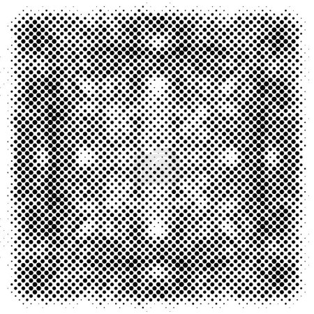 Ilustración de Fondo monocromo blanco y negro con puntos - Imagen libre de derechos