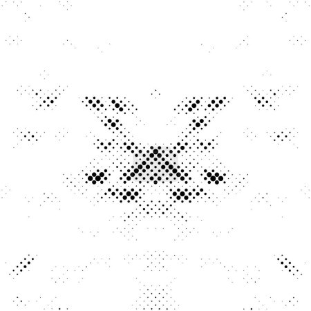 Illustration for Black and white grunge pattern with dots, vector illustration - Royalty Free Image