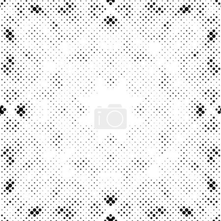 Ilustración de Patrón grunge en blanco y negro con puntos, ilustración vectorial - Imagen libre de derechos