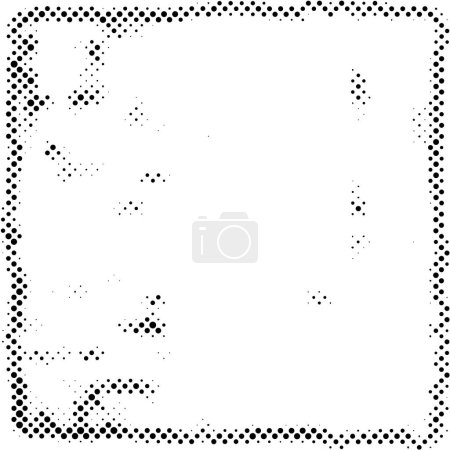 Téléchargez les illustrations : Motif grunge noir et blanc avec points, illustration vectorielle - en licence libre de droit
