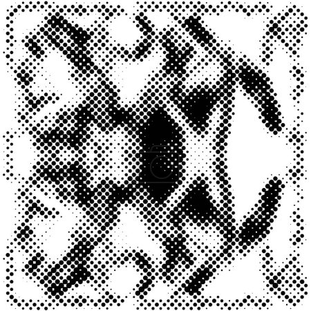 Ilustración de Patrón grunge en blanco y negro con puntos, ilustración vectorial - Imagen libre de derechos