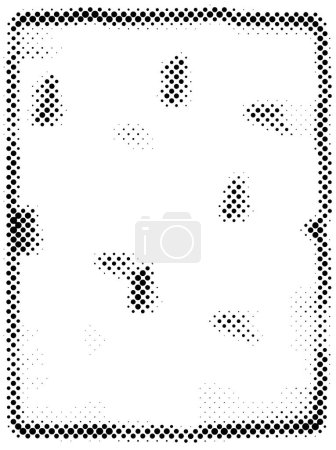 Téléchargez les photos : Motif grunge noir et blanc avec points, illustration vectorielle - en image libre de droit