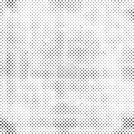 Foto de Patrón grunge en blanco y negro con puntos, ilustración vectorial - Imagen libre de derechos