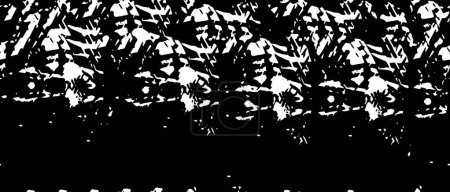 Ilustración de Capa superpuesta de grunge. Fondo vectorial abstracto en blanco y negro. Superficie vintage monocromática con patrón sucio en grietas, manchas, puntos. Antigua pared pintada en diseño de estilo de terror oscuro - Imagen libre de derechos