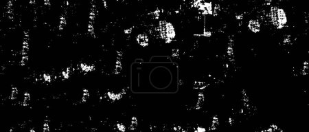 Illustration for Rough, scratch, splatter grunge pattern design brush strokes. Overlay texture. Faded black-white dyed paper texture. Sketch grunge design. Use for poster, cover, banner, mock-up, stickers layout. - Royalty Free Image