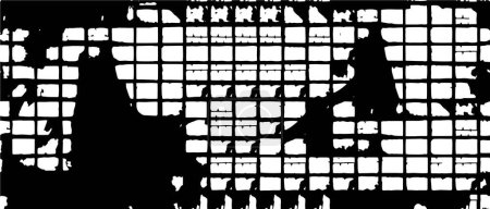 Ilustración de Textura grunge abstracta en colores blanco y negro, ilustración vectorial - Imagen libre de derechos