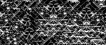 Illustration for Black and white textured pattern, abstract background, copy space - Royalty Free Image