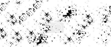 Illustration for Grunge overlay layer. Abstract black and white vector background. Monochrome vintage surface - Royalty Free Image