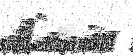 Ilustración de Fondo angustiado en textura en blanco y negro con puntos, manchas. arañazos y líneas. ilustración vector abstracto. - Imagen libre de derechos