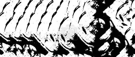 Téléchargez les illustrations : Dirty Black and White Gritty Vector monochrome Texture abstraite - en licence libre de droit