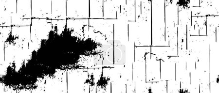 Illustration for Dirty Black and White Gritty Monochrome Vector Abstract Texture - Royalty Free Image