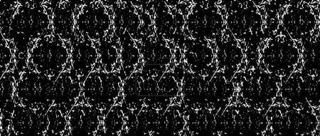 Ilustración de Superficie negra y blanca monocromática áspera sombreada, fondo vectorial con textura grunge - Imagen libre de derechos