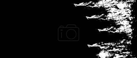 Illustration for Shadowed Rough Monochrome Black and White Surface, Vector Background With Grunge Texture - Royalty Free Image
