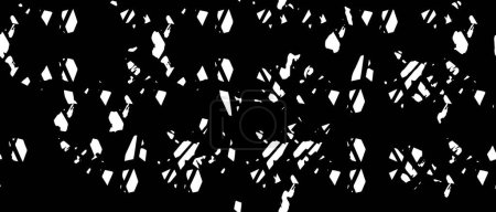 Téléchargez les illustrations : Surface noire et blanche monochrome rugueuse ombragée, fond vectoriel avec texture grunge - en licence libre de droit