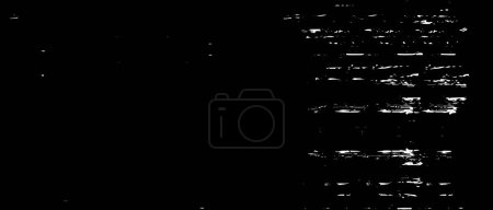 Téléchargez les illustrations : Harmonie rugueuse de Grunge monochrome de fond vectoriel abstrait noir et blanc - en licence libre de droit