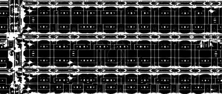 Téléchargez les illustrations : Harmonie rugueuse de Grunge monochrome de fond vectoriel abstrait noir et blanc - en licence libre de droit