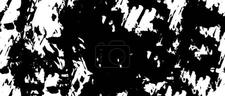 Ilustración de Capa superpuesta de grunge. Fondo vectorial abstracto en blanco y negro. Superficie vintage monocromática con patrón sucio en grietas, manchas, puntos - Imagen libre de derechos